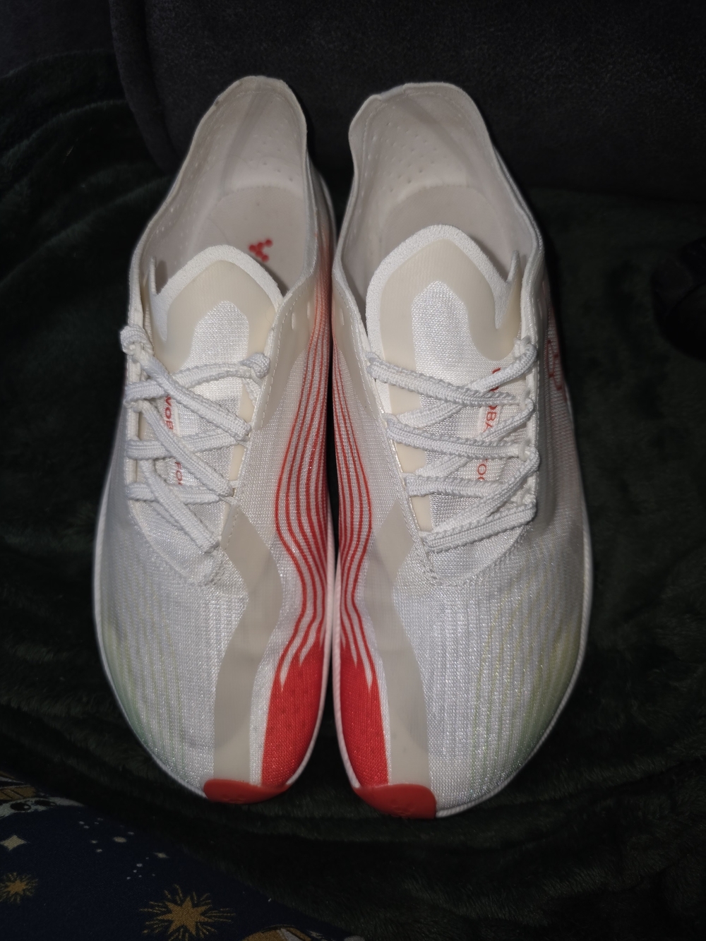 Vivo Barefoot White Athletic Slip-On Shoes with Red Accents